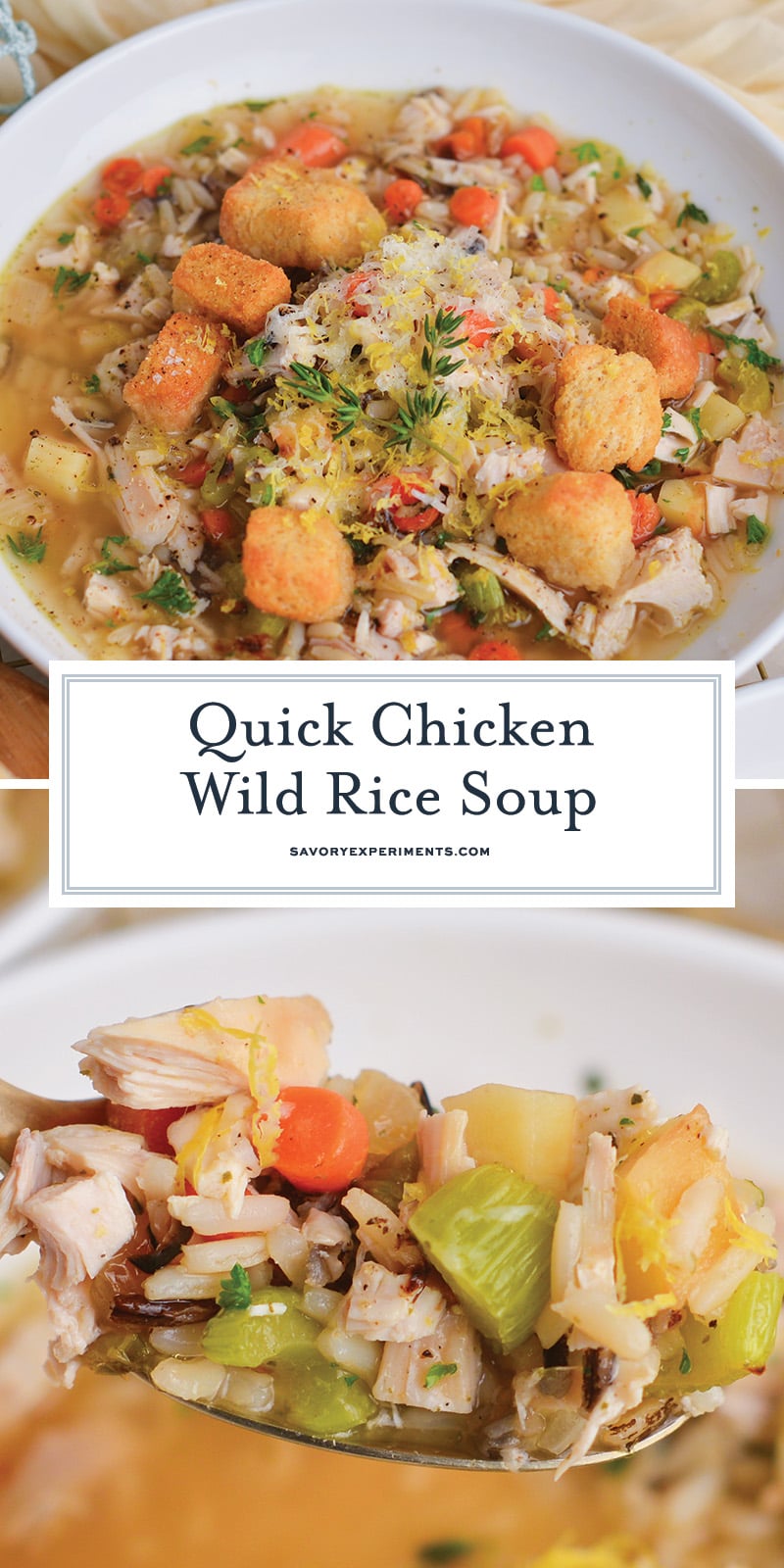 Quick chicken and wild rice soup&mdash;30-minute lemon-Parmesan comfort with rotisserie chicken.