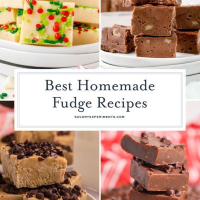 collage of fudge recipes
