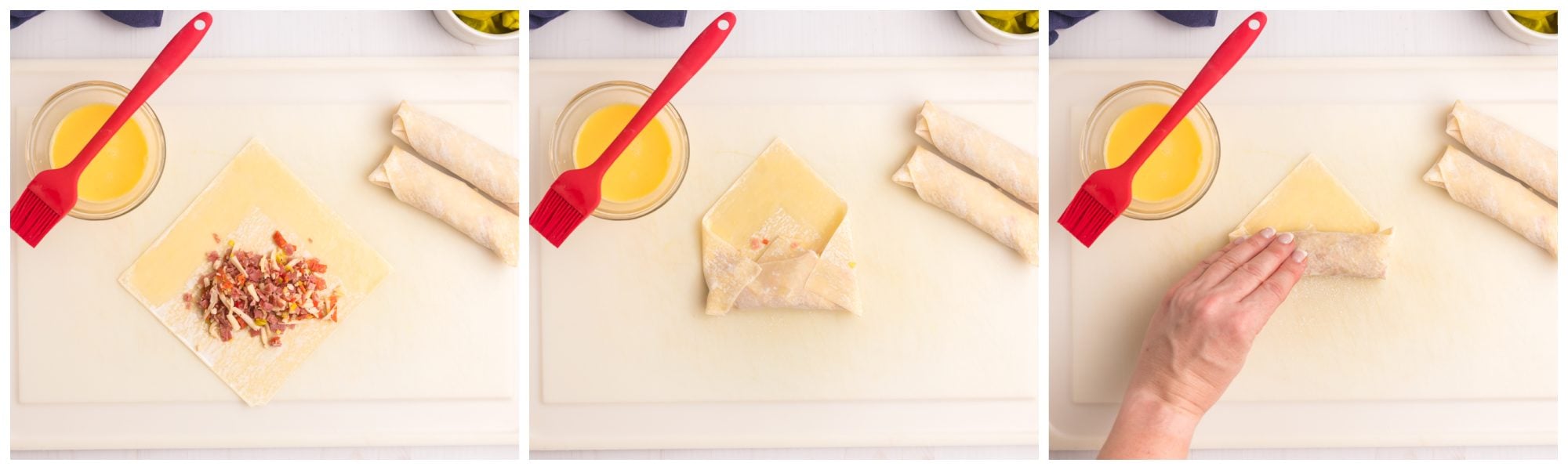 how to roll antipasto egg rolls