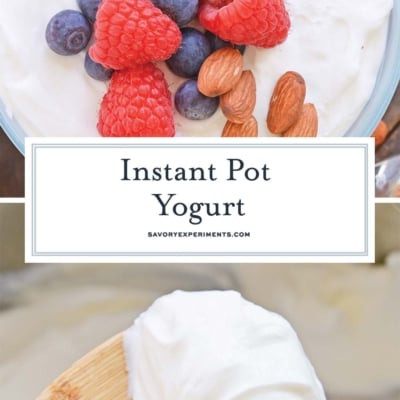 collage of instant pot yogurt