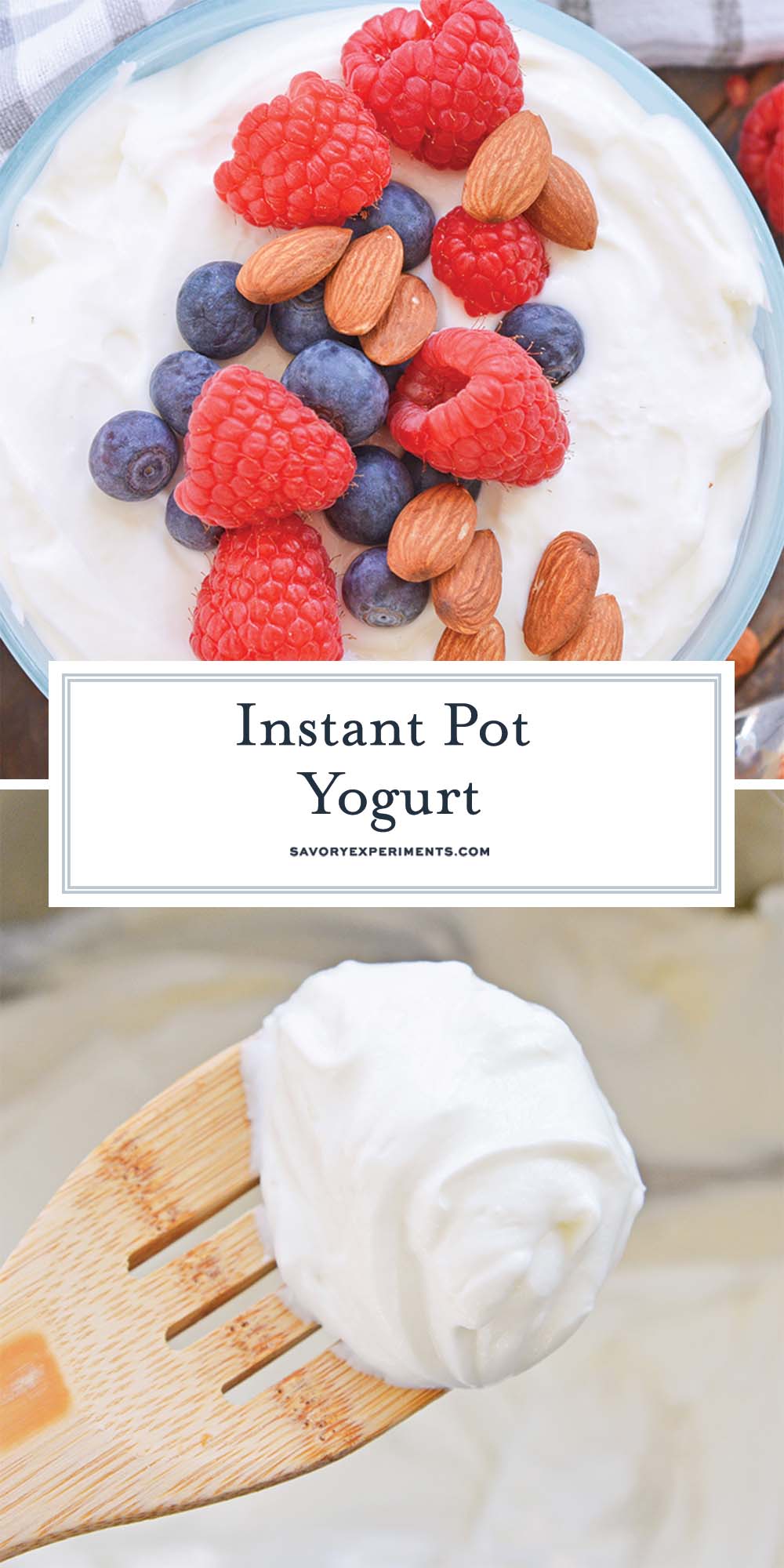 collage of instant pot yogurt