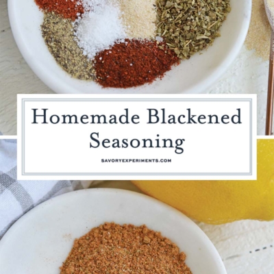 collage of blackened seasoning for Pinterest