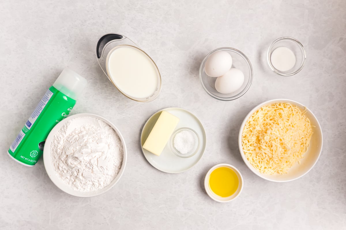 overhead shot of fogo de chao rolls ingredients