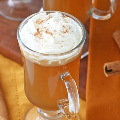Close up of hot buttered rum