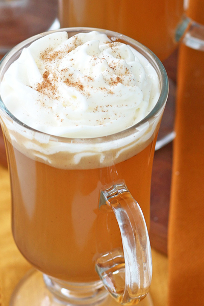 Close up of hot buttered rum