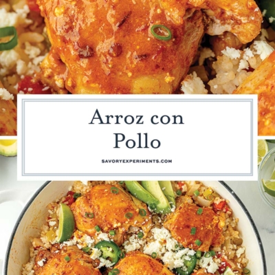 collage of arroz con pollo