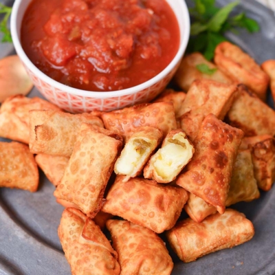 angle view of crispy chile relleno bites