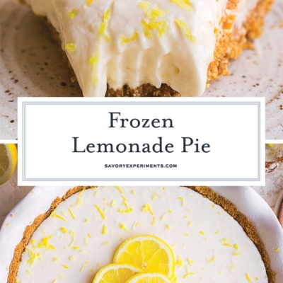 collage of frozen lemonade pie