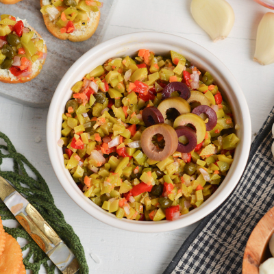 garnished olive tapenade