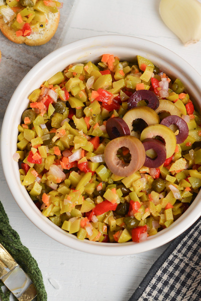 garnished olive tapenade