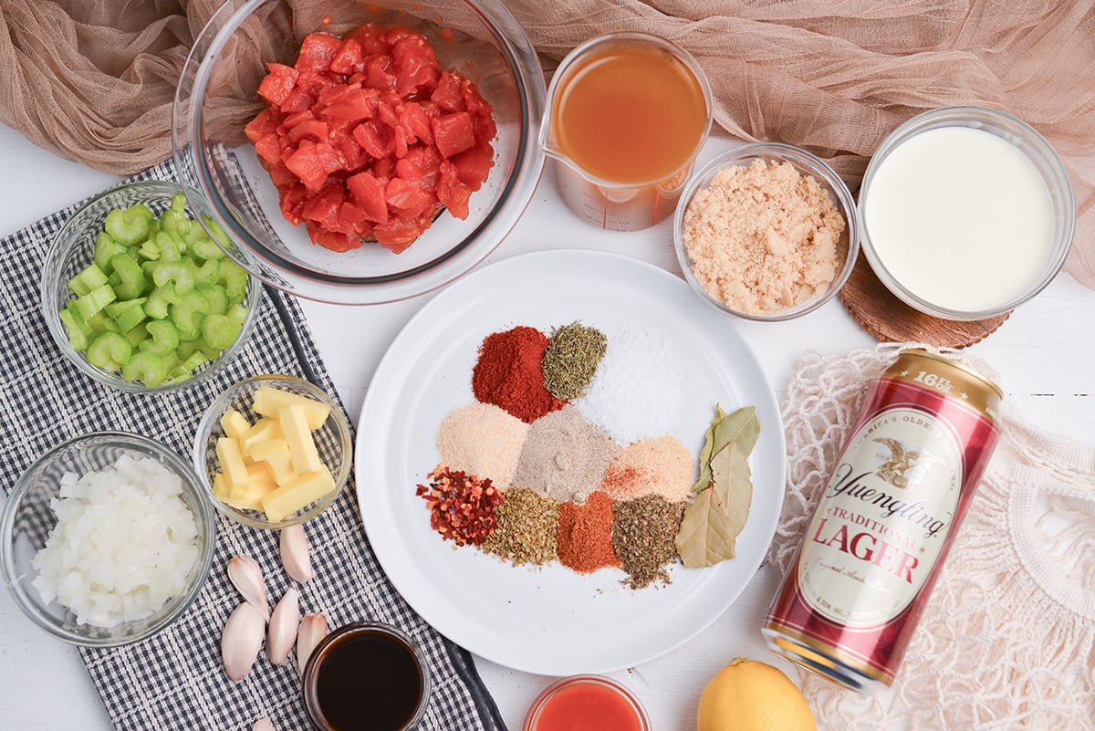 ingredients for voodoo shrimp creole