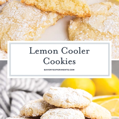 collage of lemon cooler cookies