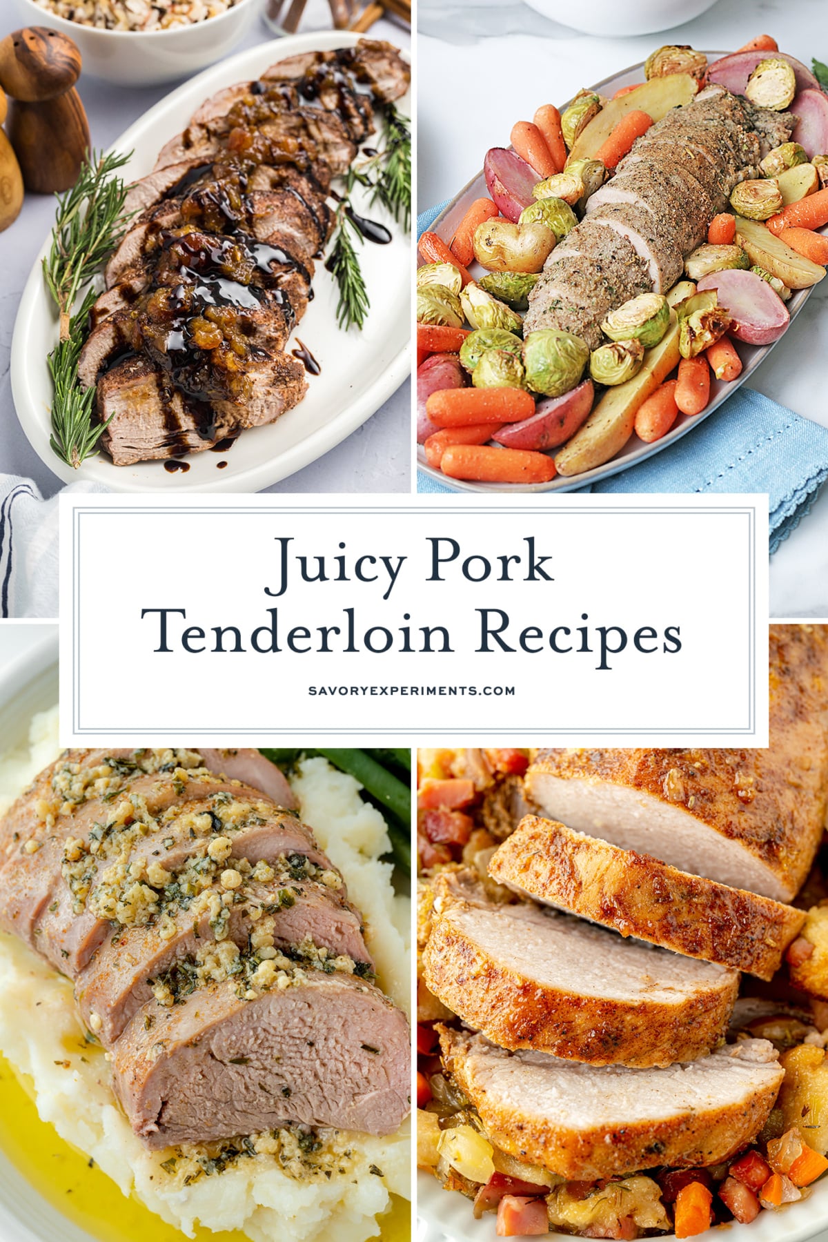 collage of pork tenderloin recipes