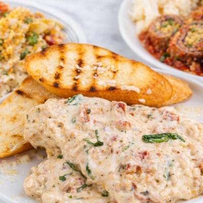 three dinner ideas for tonight plated on a dinner table